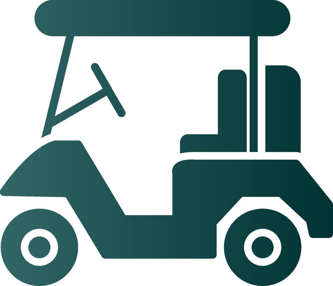 golf caddie glifo degradado icono vector