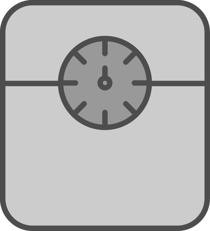 Weight Scale Line Filled Greyscale Icon Design vector