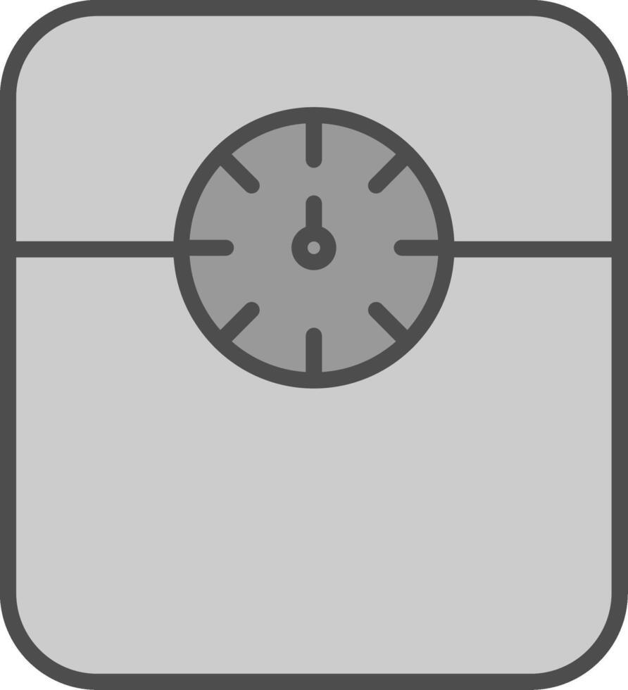 Weight Scale Line Filled Greyscale Icon Design vector