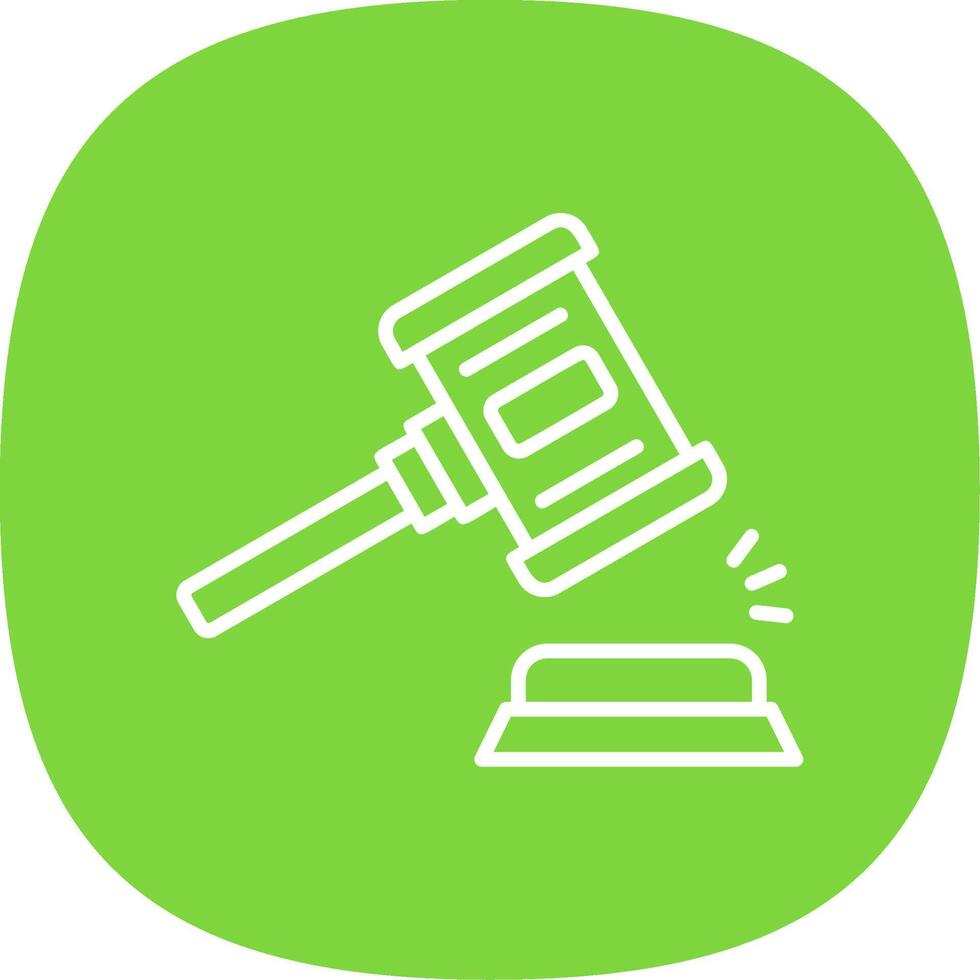 Auction Line Curve Icon Design vector