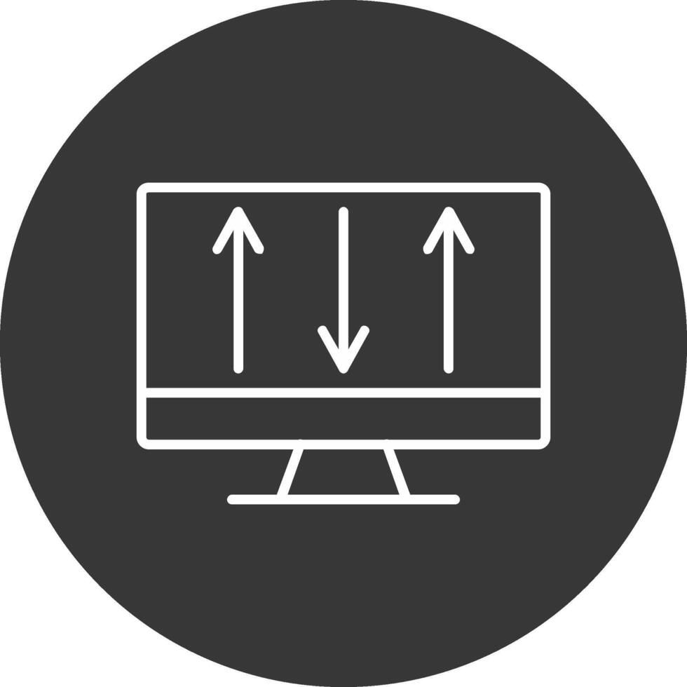 servidor controlar línea invertido icono diseño vector