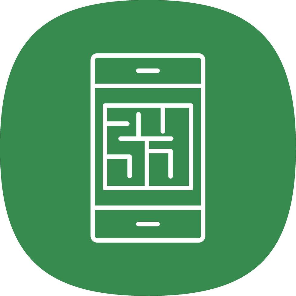 Maze Line Curve Icon Design vector