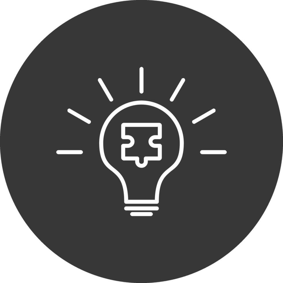 Solution Line Inverted Icon Design vector