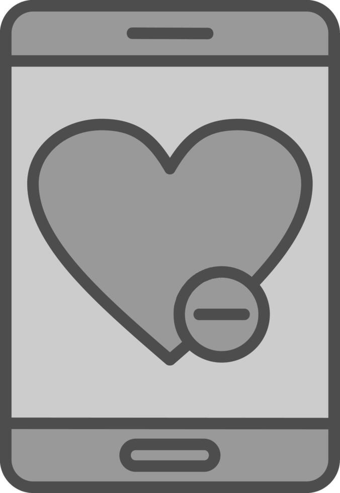 Love And Romance Line Filled Greyscale Icon Design vector