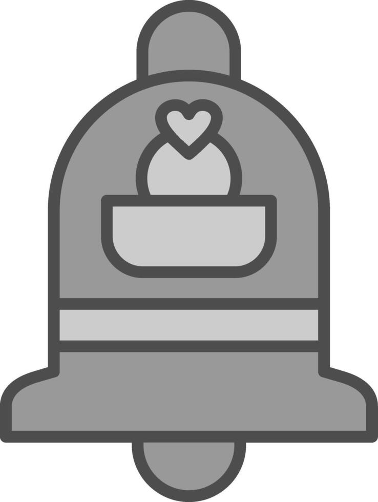 Bell Line Filled Greyscale Icon Design vector