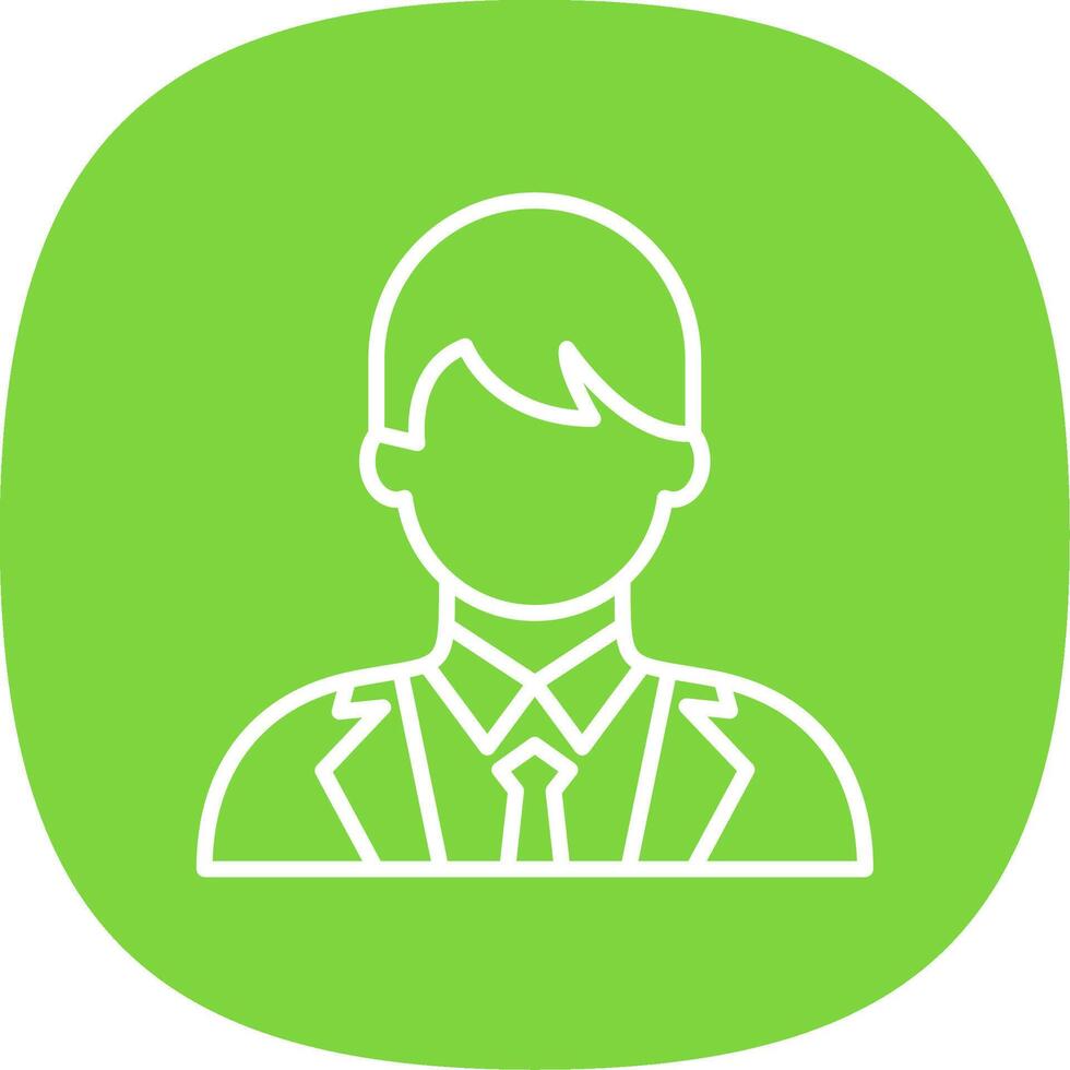 Manager Line Curve Icon Design vector