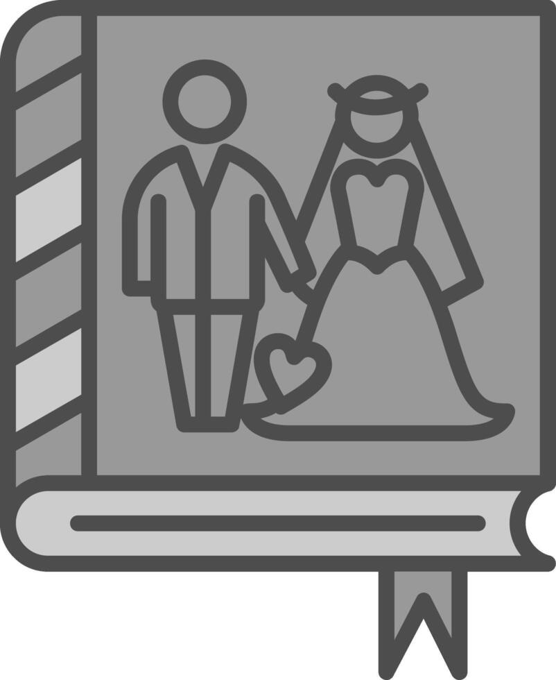 Album Line Filled Greyscale Icon Design vector