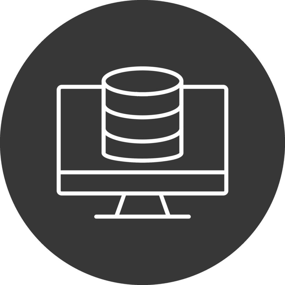 OnLine Inverted Multi Circle Database Line Inverted Icon Design vector