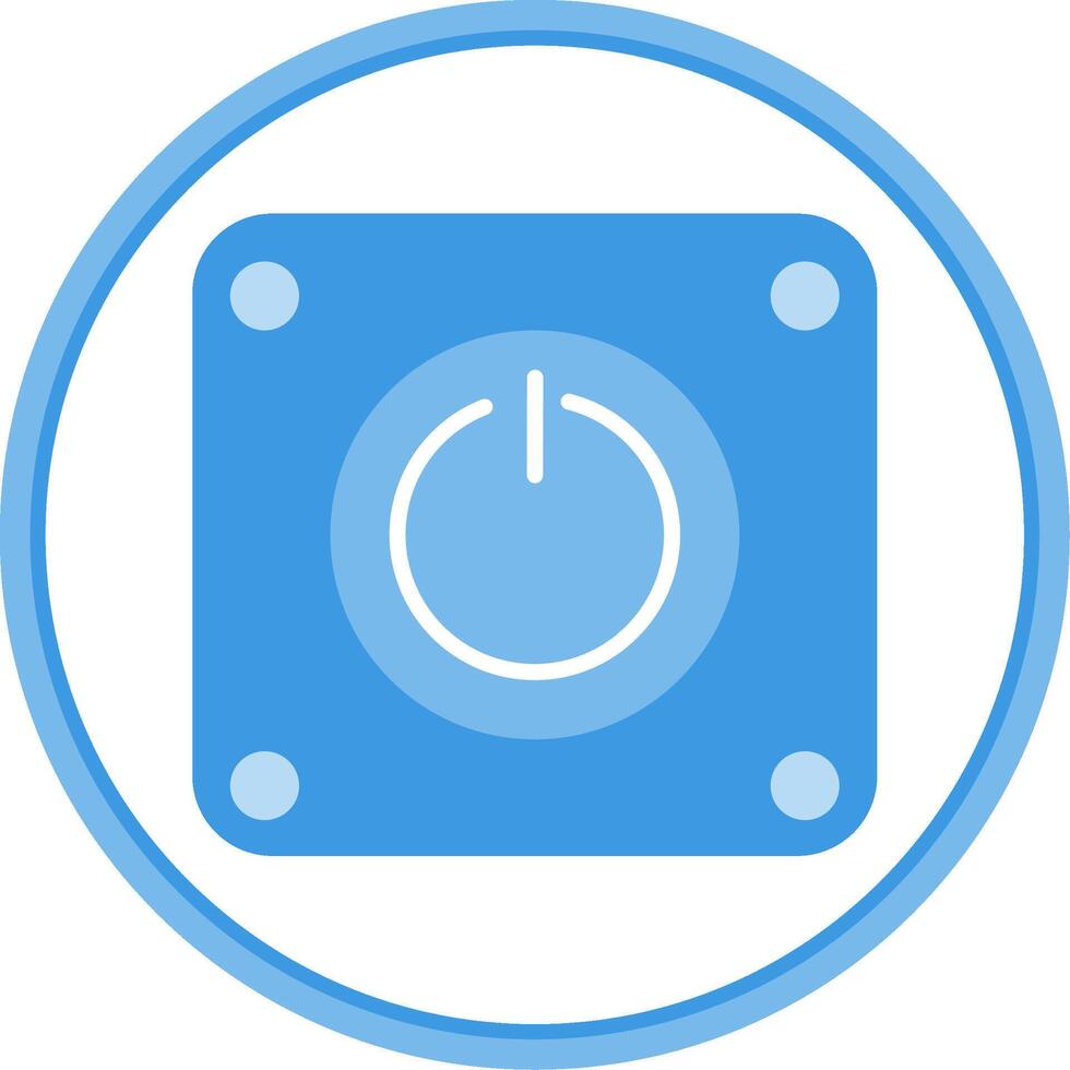 Power Flat Circle Icon vector