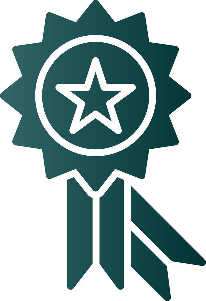 Award Glyph Gradient Icon vector