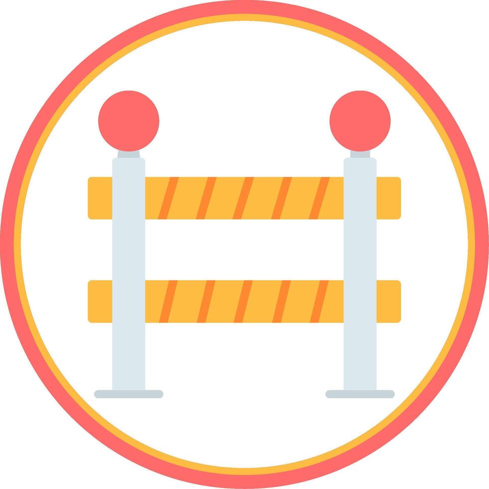 Barrier Flat Circle Icon vector