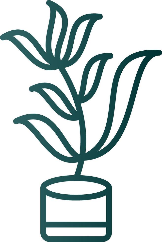 Tarragon Line Gradient Icon vector