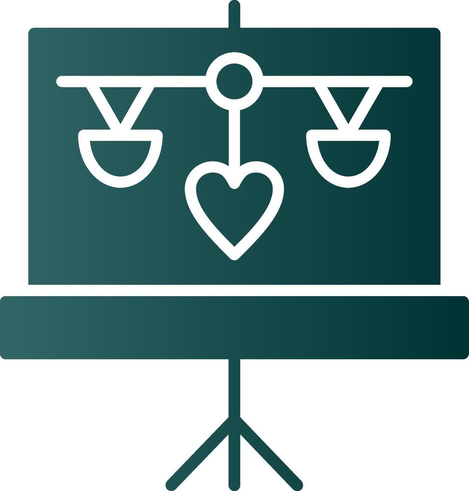 Training Glyph Gradient Icon vector