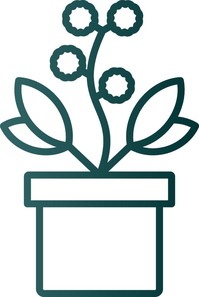 Wattle Line Gradient Icon vector