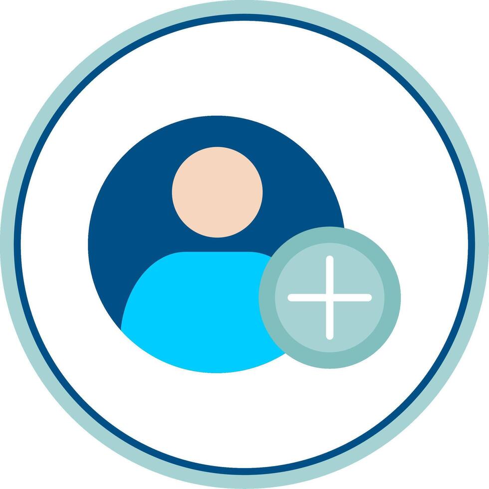 Add Flat Circle Icon vector