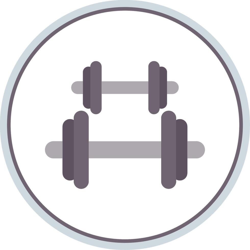 Dumbbell Flat Circle Icon vector