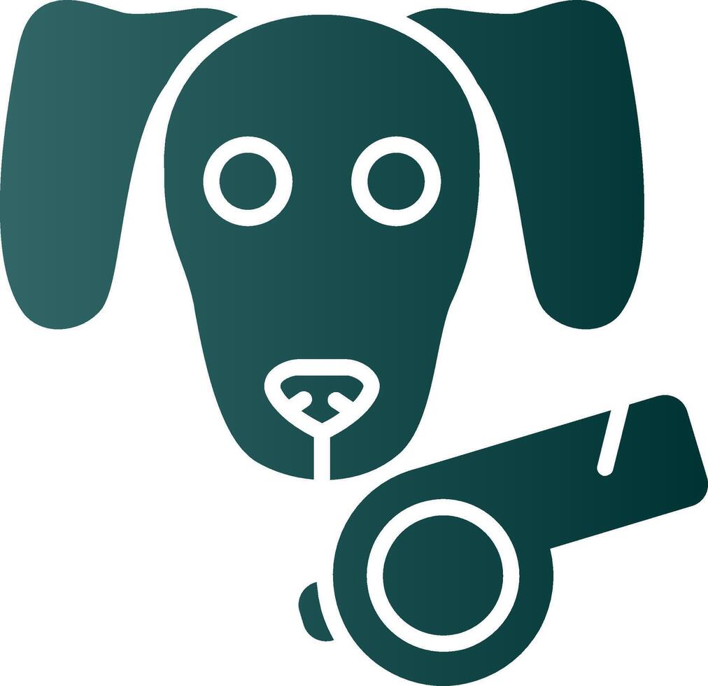 Dog Glyph Gradient Icon vector