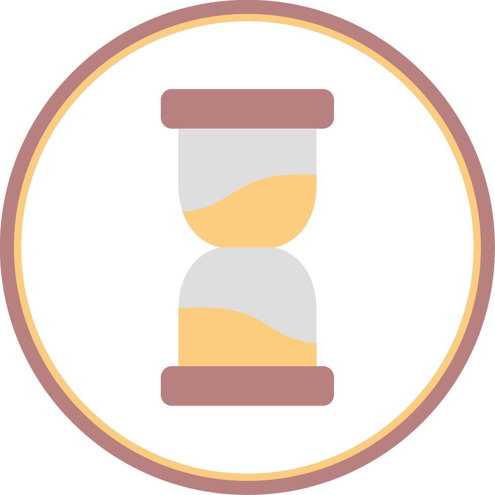 Sandglass Flat Circle Icon vector