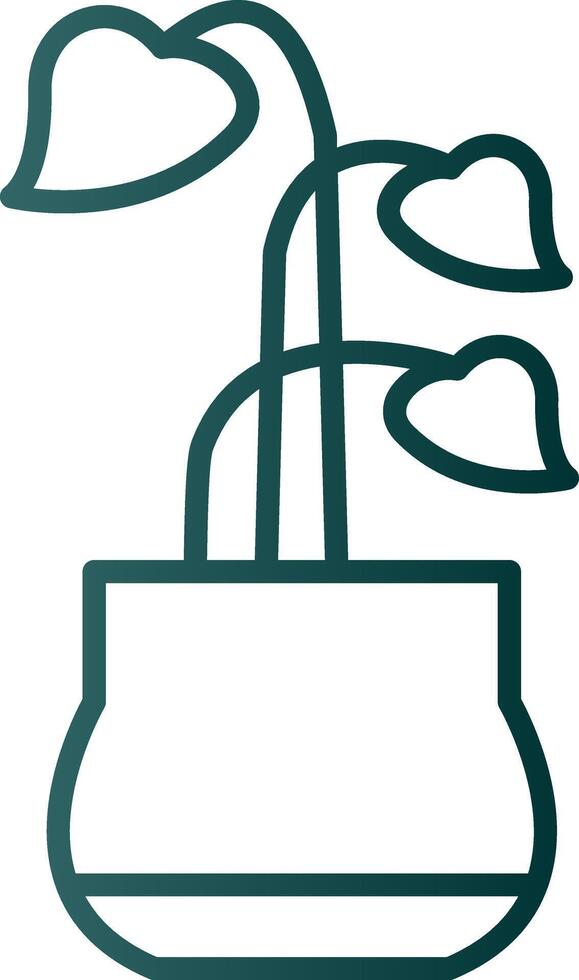 Rubber Plant Line Gradient Icon vector
