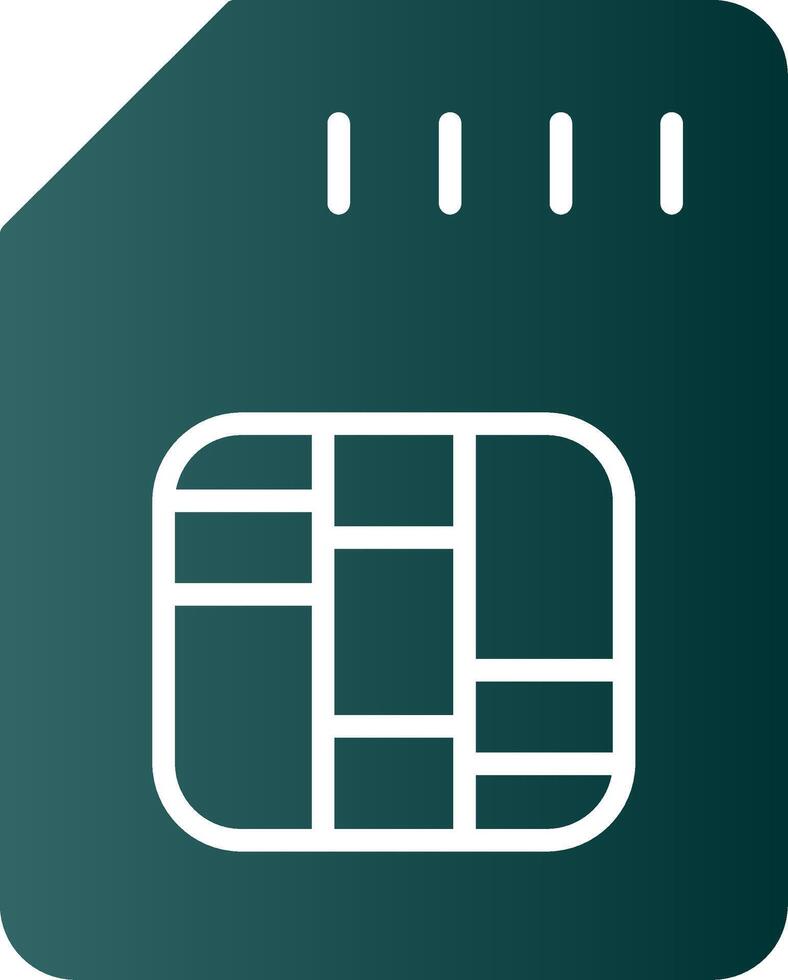 Sd Card Glyph Gradient Icon vector