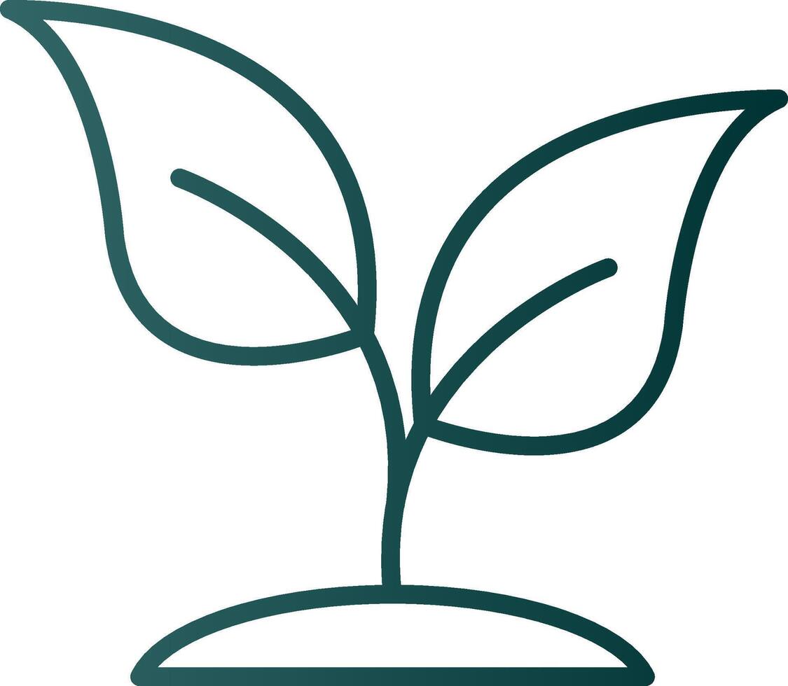 Basil Line Gradient Icon vector