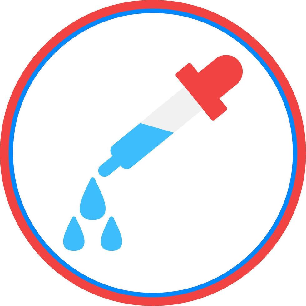 Dropper Flat Circle Icon vector