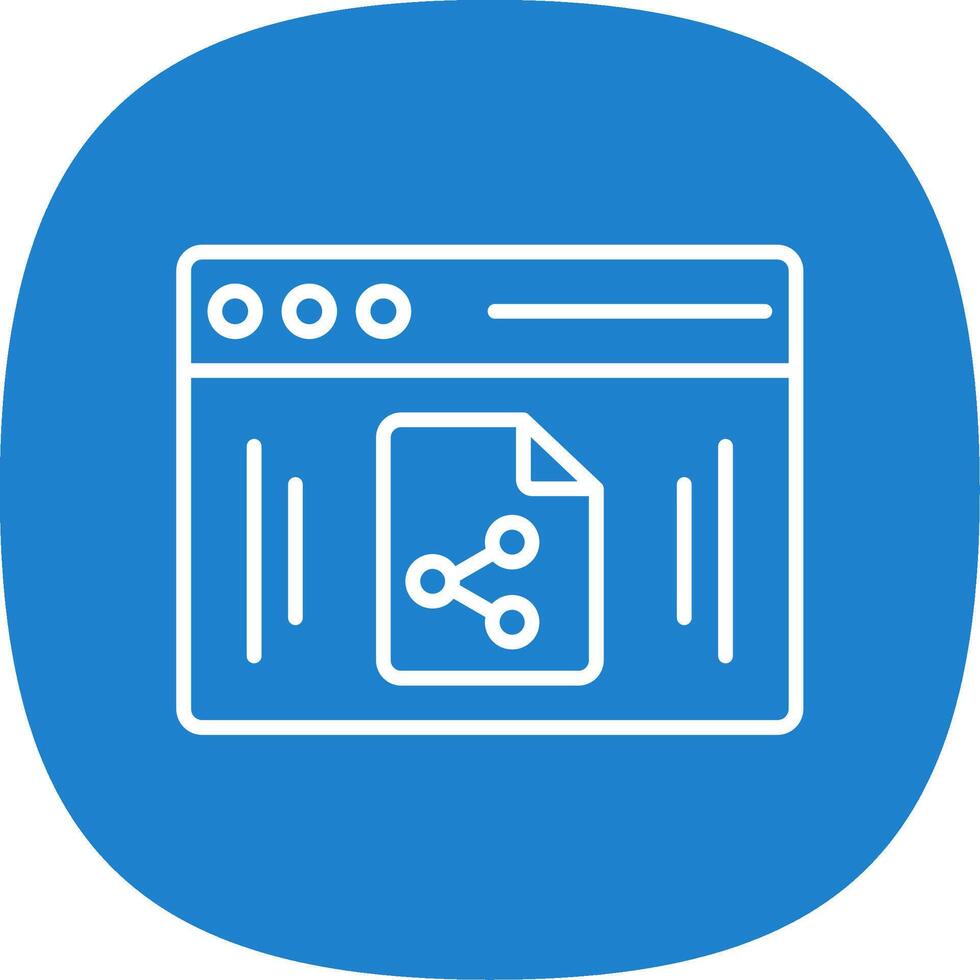 File Sharing Line Curve Icon Design vector