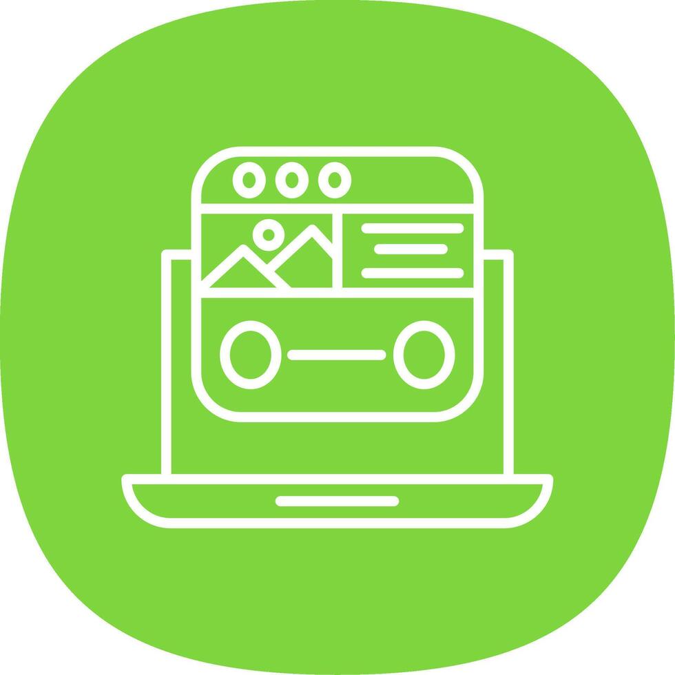 Landing Page Line Curve Icon Design vector