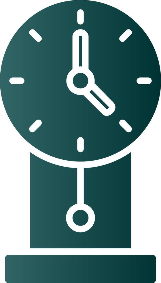 Clock Glyph Gradient Icon vector
