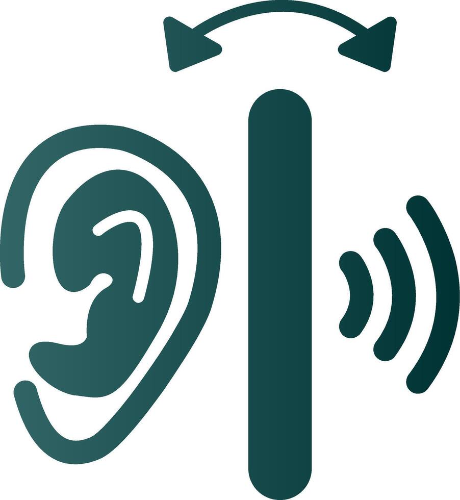 Ear Glyph Gradient Icon vector