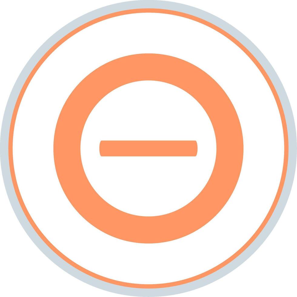 Minus Flat Circle Icon vector