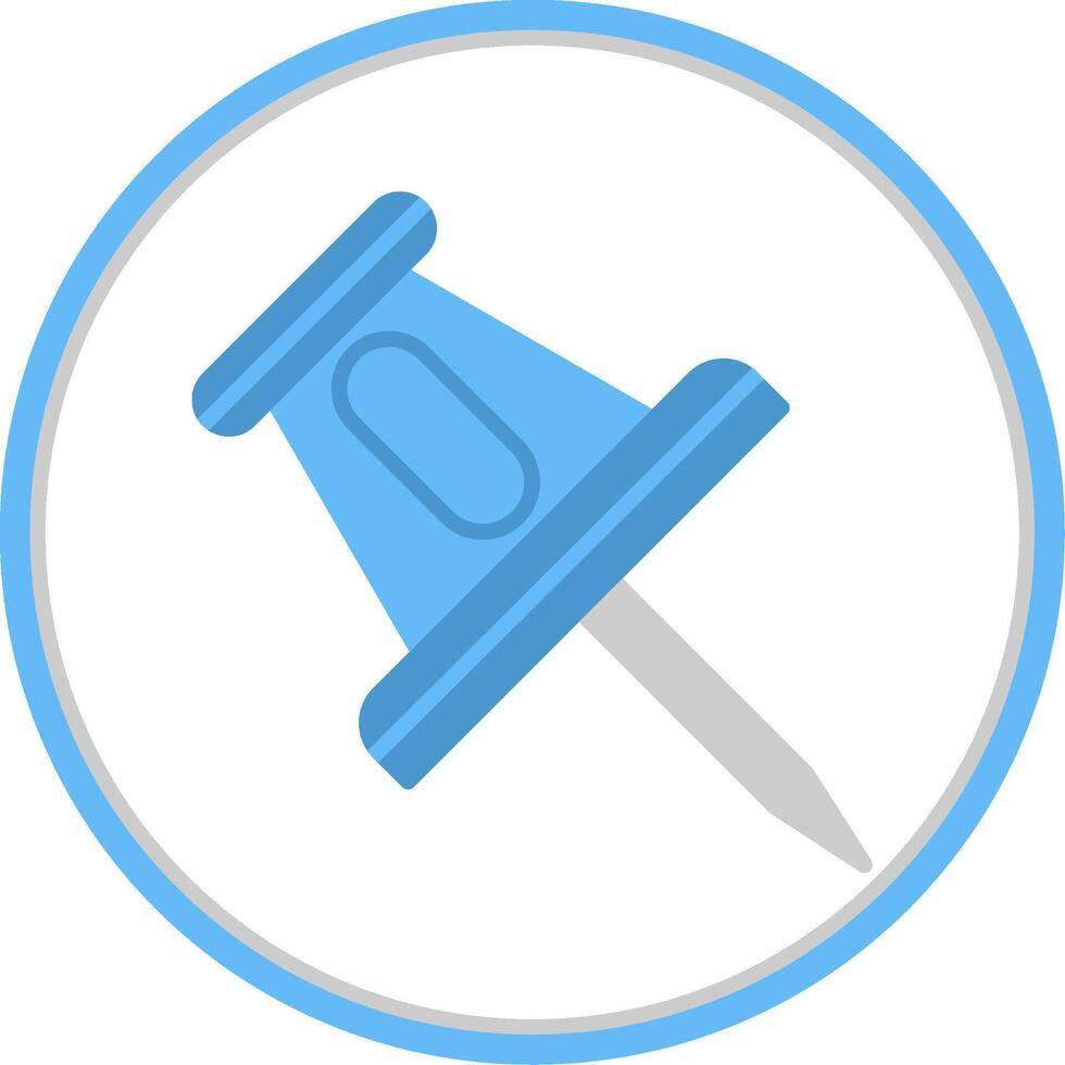 Pin Flat Circle Icon vector
