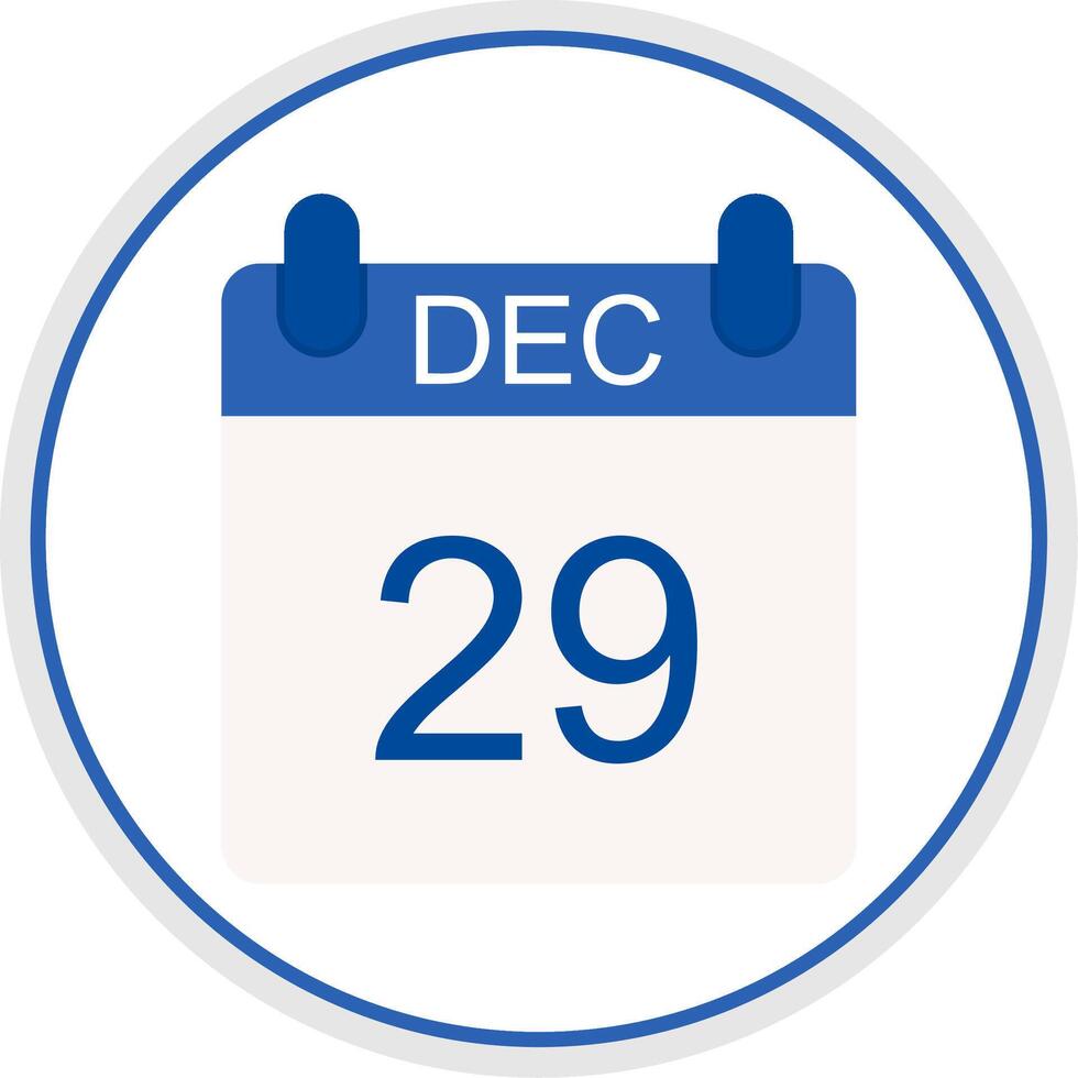 December Flat Circle Icon vector