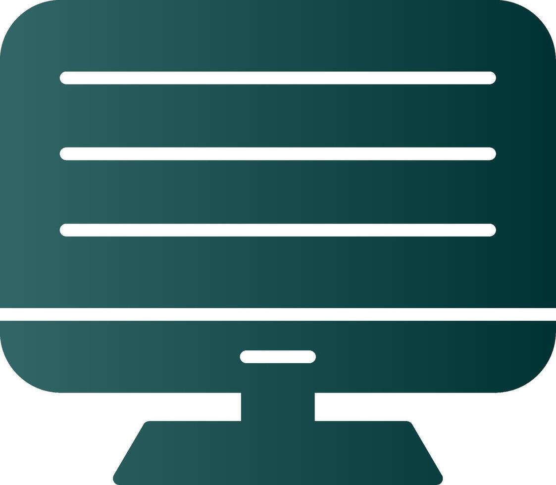 Computer Glyph Gradient Icon vector