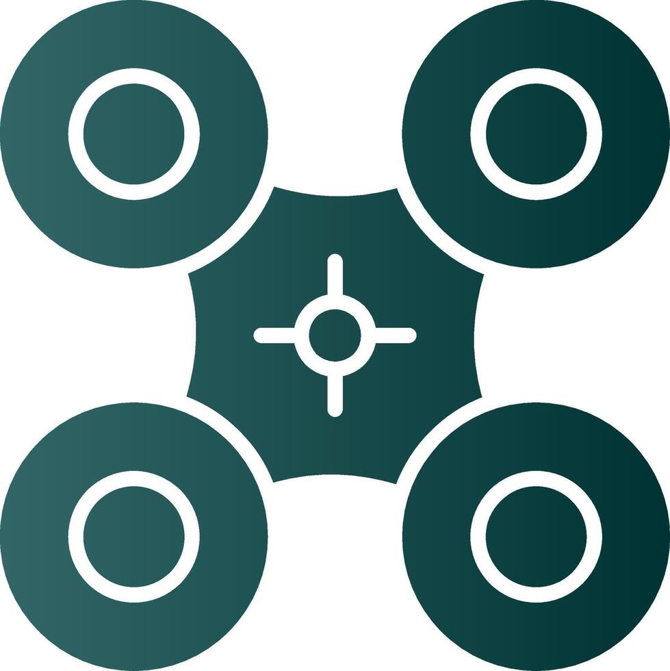 Drone Glyph Gradient Icon vector