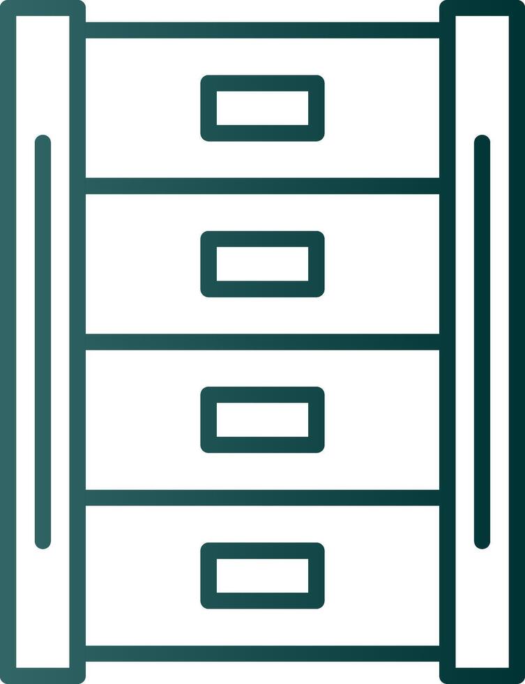 Makeup Container Line Gradient Icon vector