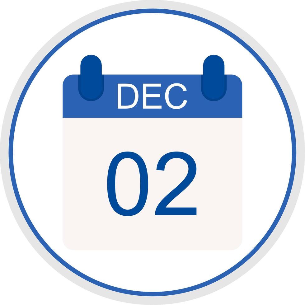 December Flat Circle Icon vector