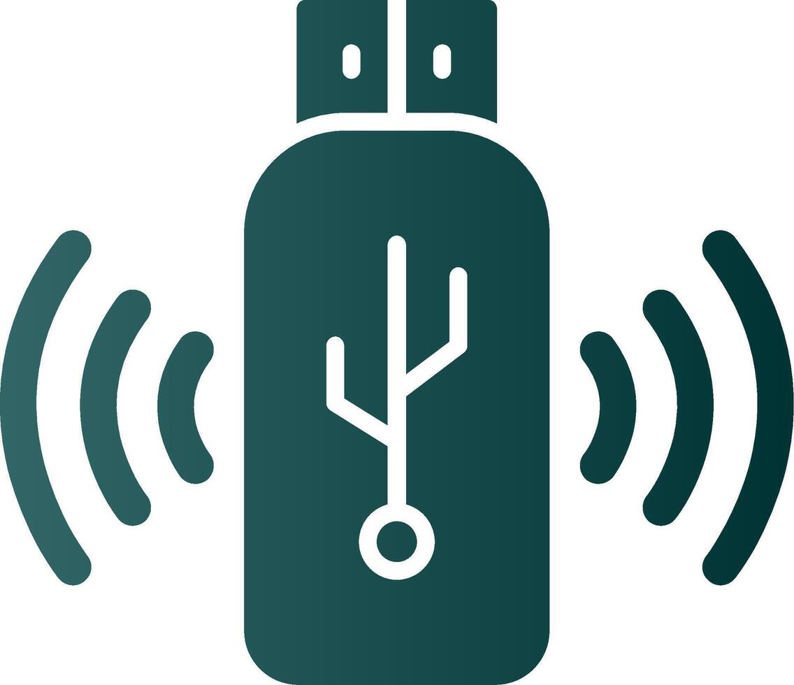 Usb Glyph Gradient Icon vector
