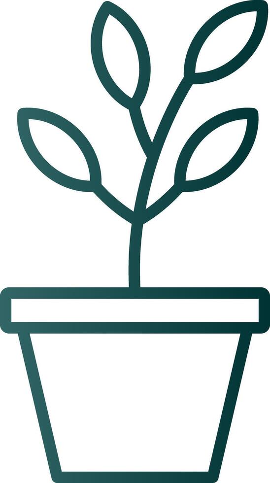 Succulent Line Gradient Icon vector
