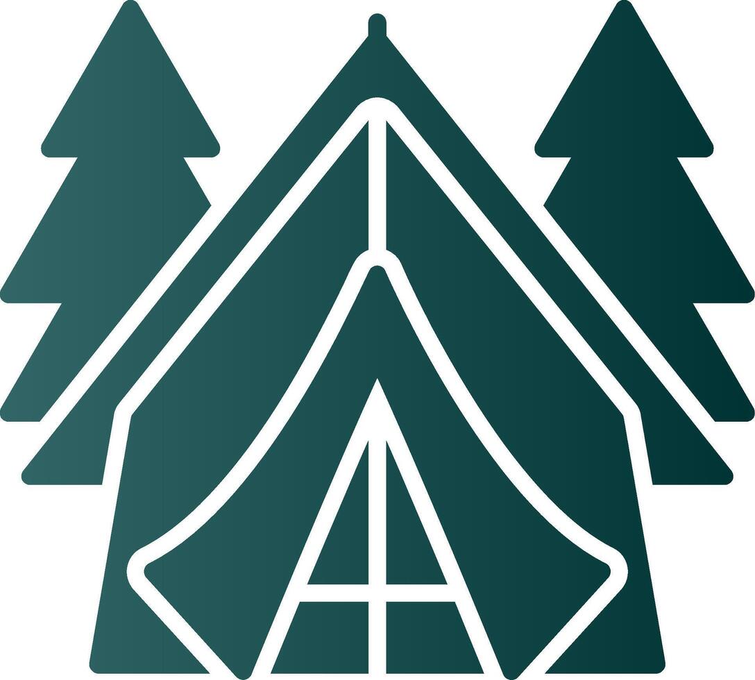 Tent Glyph Gradient Icon vector