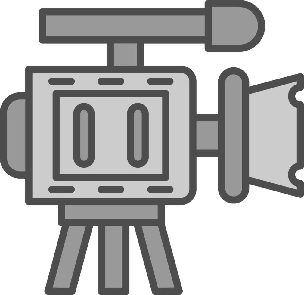 camera Line Filled Greyscale Icon Design vector