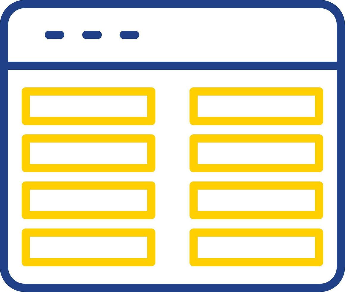 Web Programming Line Two Colour Icon Design vector