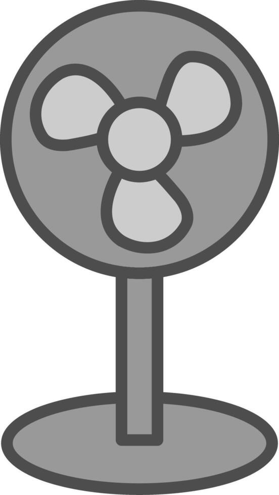 Fan Line Filled Greyscale Icon Design vector
