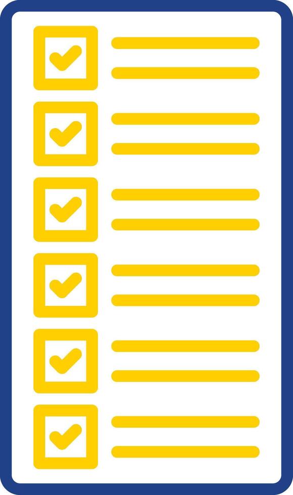 List Line Two Colour Icon Design vector