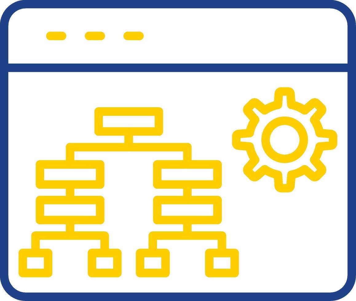 Hierarchy Line Two Colour Icon Design vector