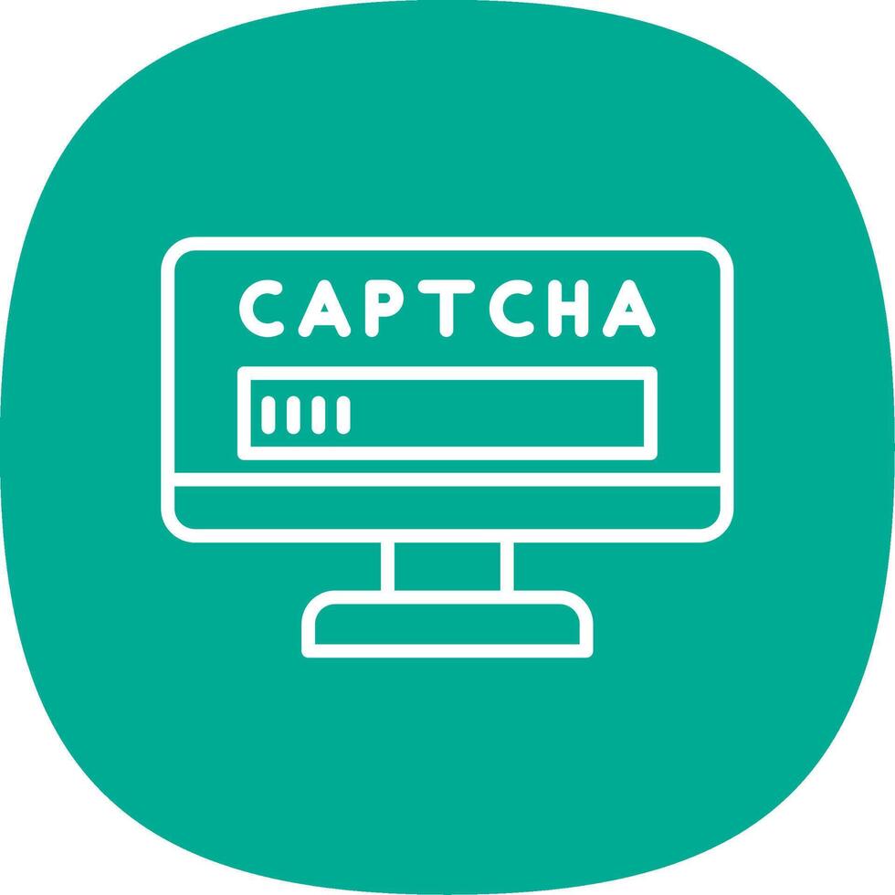 Captcha Line Curve Icon Design vector