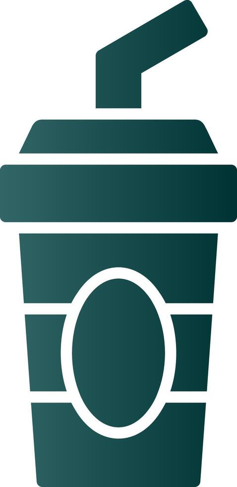 Cold Drink Glyph Gradient Icon vector