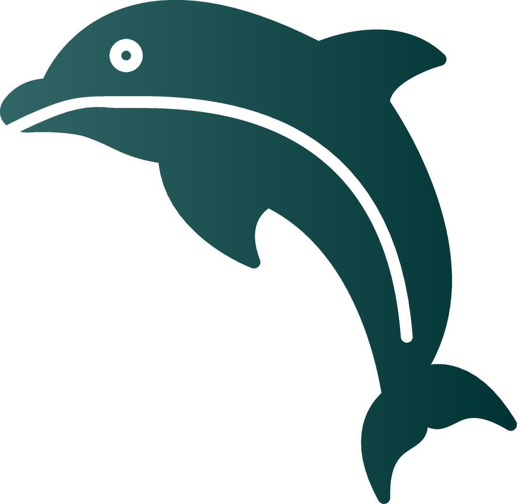 Dolphin Glyph Gradient Icon vector