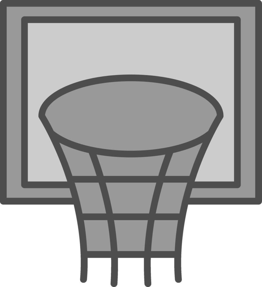 Basketball Hoop Line Filled Greyscale Icon Design vector