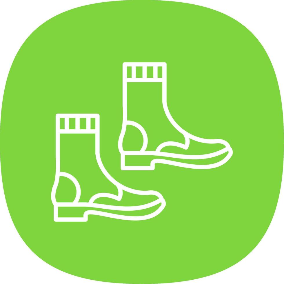 Boots Line Curve Icon Design vector